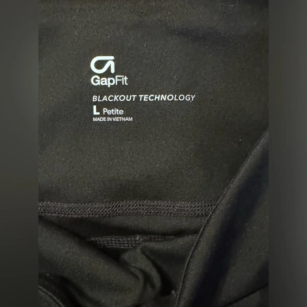 GapFit Blackout gFast high rise barre strap leggings petite large - Picture 6 of 13